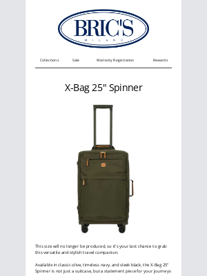 BRIC'S MILANO - Last Chance for the X-Bag 25