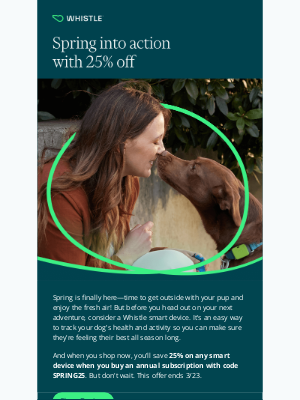 Whistle - Grab this spring deal 🌷☀️