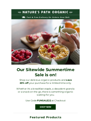 Nature's Path Foods - Summertime Sale!