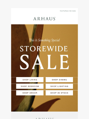 Arhaus - Storewide Sale: Savings For Every Room and Every Style