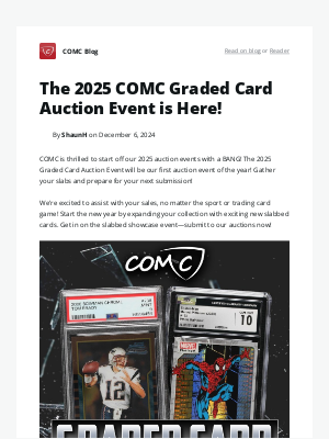 COMC - The 2025 COMC Graded Card Auction Event is Here!