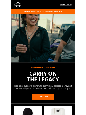 Harley-Davidson - New & best-selling Willie G apparel