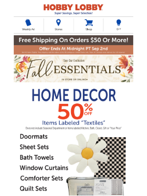 Hobby Lobby - Save Now – Up To 50% Off!