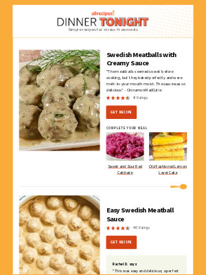 Allrecipes - Swedish Meatballs with Creamy Sauce