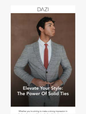 DAZI - Elevate Your Style: The Power of Solid Ties