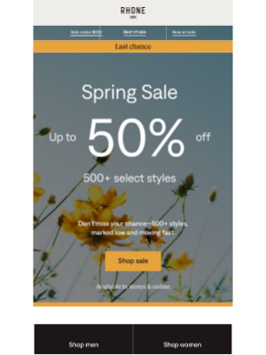 Rhone - Spring Sale ends tonight
