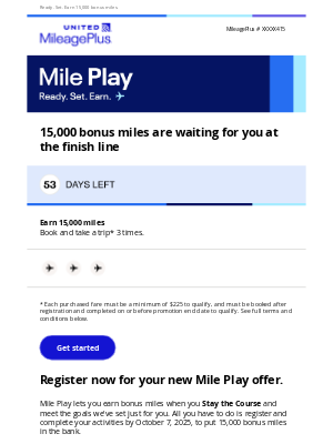 United Airlines - Check out your new Mile Play game