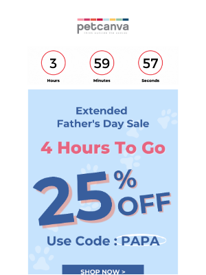 Pet Canva - Hi, Father's Day Sale Extended... Get 25% OFF