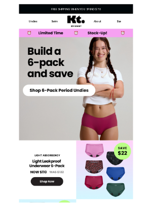 Knixteen - Limited-time 6-pack undie offer