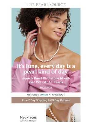The Pearl Source - Pearls are the Birthstone of June, Save 15% at The Pearl Source