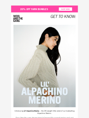Wool and the Gang - GET TO KNOW: Lil’ Alpachino Merino