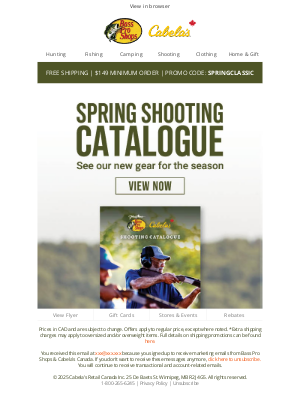 Cabela's (Canada) - JUST DROPPED: Shooting Catalogue