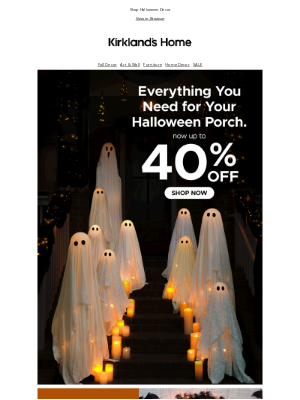 Kirkland's - Create a Haunting Halloween Porch with Up to 40% Off Savings! 👻