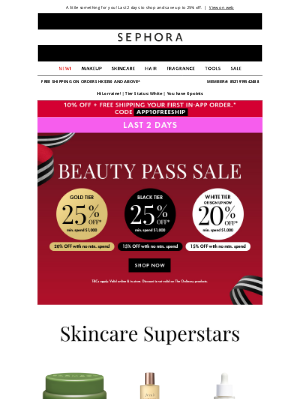 Sephora (Hong Kong) - ⏳Tick-Tock! Beauty Pass Sale CLOSING! 🛍️