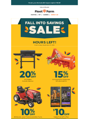 Mills E-Commerce Enterprises Inc. - ⏰ Last day for the Fall Into Savings Sale!