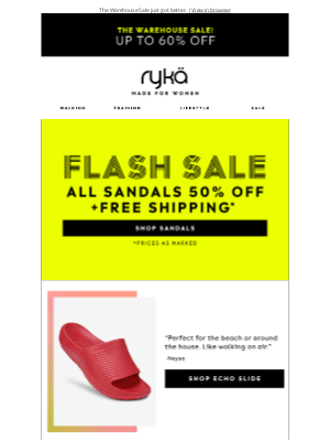 RYKA - ⚡ FLASH SALE! 50% OFF ALL SANDALS ⚡