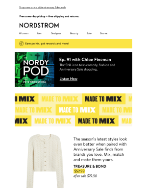 Nordstrom - Hot styles + cool savings = 💛💛