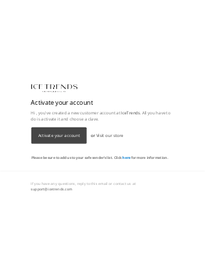 ICE Jewelry - Customer account activation