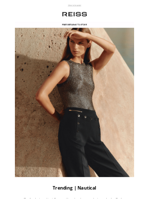 Reiss (United Kingdom) - Trending for SS25 | Nautical Influences