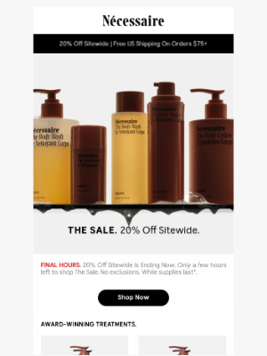 Nécessaire - Final Hours. 20% Off Sitewide.