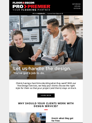 Floor and Decor Pro - We help with design so you don't have to.
