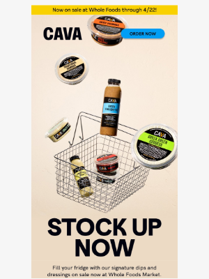 CAVA - Dips and dressing on sale now at Whole Foods!