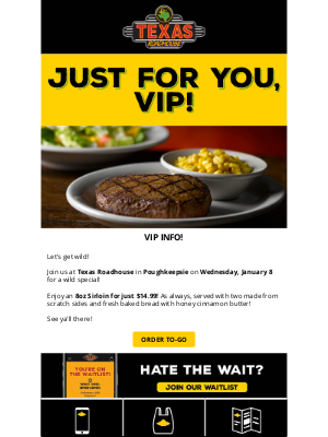 Texas Roadhouse - Vip Info!