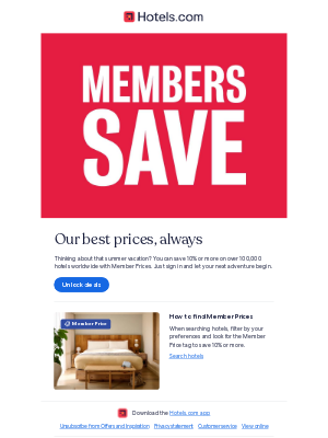 Hotels - Your Member Prices are waiting