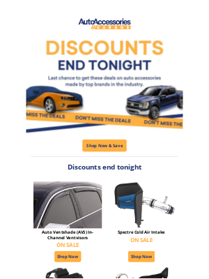 AutoAccessoriesGarage - Last Chance: Auto Deals!