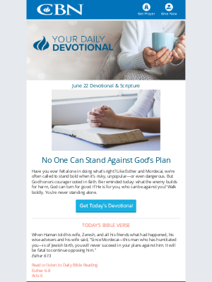 The Christian Broadcasting Network - Today's Daily Devotional 06/22