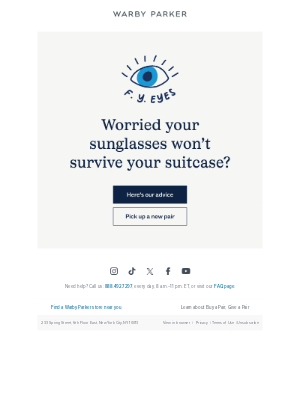 Warby Parker - Tips for packing sunglasses