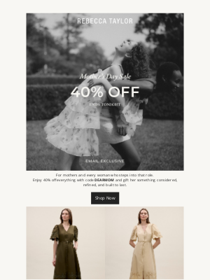 Rebecca Taylor - 40% Off Ends Tonight 🌸 Mother's Day Sale