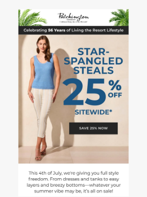Patchington - Stars, Stripes & a Sitewide Sale! 💥