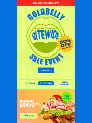 Goldbelly - 🚨 Sitewide Sale FINAL HOURS!