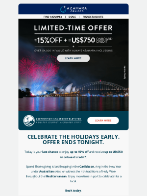 Azamara Club Cruises - It’s the Most Wonderful Time to Book