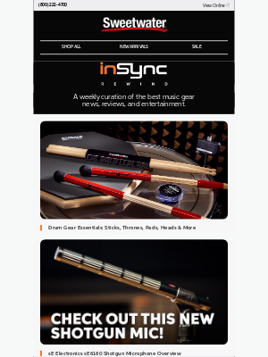 Sweetwater - Drum Gear Essentials: Sticks, Thrones, Pads, Heads & More