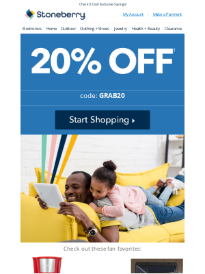 Stoneberry - What Will You Save 20% On Today?