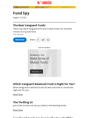 Morningstar - The Best Vanguard Funds