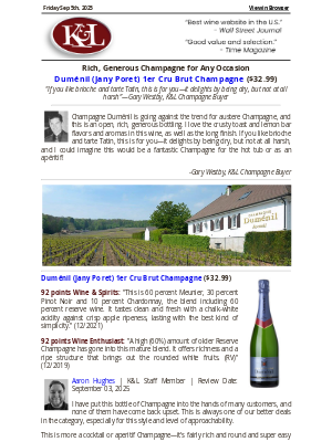K&L Wine Merchants - Rich, Generous, and Utterly Irresistible Champagne at Everyday Pricing