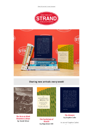 strandbookstore - This week's new arrivals