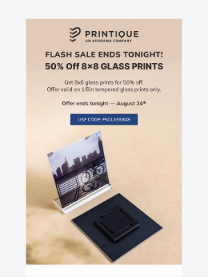 Printique by Adorama - Final Day — 50% Off Glass Prints