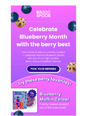 Magic Spoon - Get the berry best for Blueberry Month! 🫐