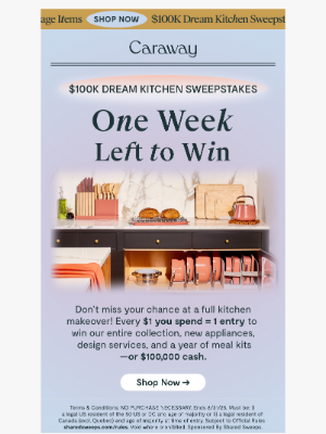Caraway - FINAL WEEK: $100K Dream Kitchen Giveaway