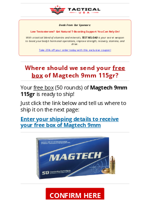 Safe Life Defense - Confirm your shipment of Magtech 9mm