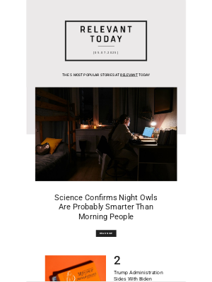relevant - Today's trending stories: