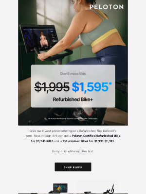 Peloton - Now through 6/9