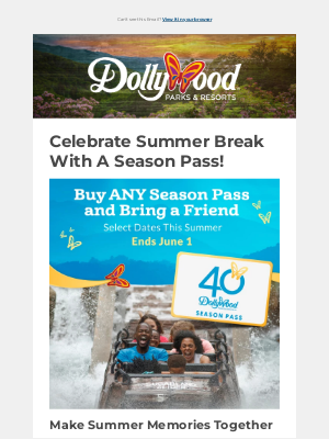 Dollywood - School’s Out! Score Summer Savings at Dollywood ☀️