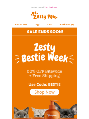 Zesty Paws - Make your furry friend's day with amazing discounts!🧡