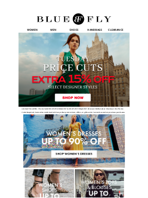 Bluefly - Tuesday Price Cuts Extended