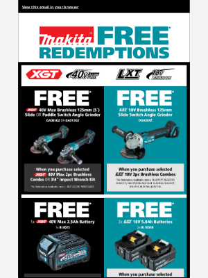 Makita (AU) - Top up your toolbox! FREE tools & batteries 🧰